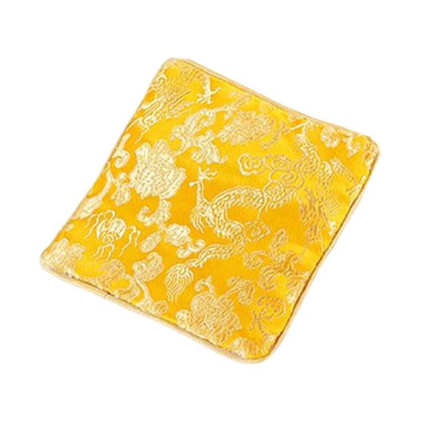 Bolsa de almacenamiento sweethay collar organizador joyería patrón amarillo
