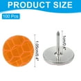 thumbnail image 2 of Uxcell Reflective Tack Trail Marking Tacks, Glow Tacks Reflective Thumb Tacks for Hunting Hiking Camping Tree Stand Orange, 2 of 7