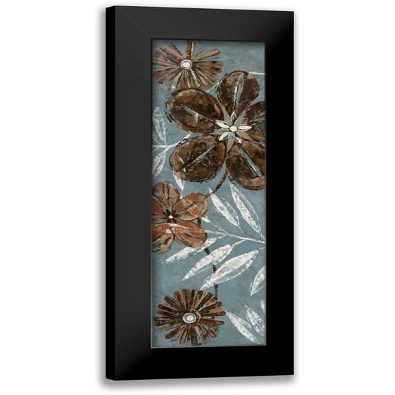 Donovan, Maria 7x14 Black Modern Framed Museum Art Print Titled - Denim Garden II