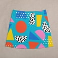 thumbnail image 4 of Mini Skirt for women Memphis Retro A-line Skirt Geometric Colorful Aesthetic Casual Skirts Woman Cut, 4 of 7