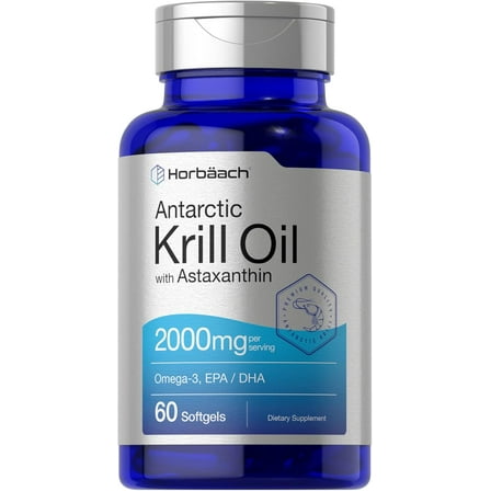 Antarctic Krill Oil 2000mg | 60 Softgels | For Men and Women | by Horbaach