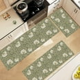 thumbnail image 5 of William Morris Vintage Floral Kitchen Rugs Sets of 3,Non Slip Rubber Kitchen Mats for Floor Farmhouse Washable Kitchen Area Rugs Floor Carpet Runners for Hallway Laundry Room,Sage Green/Yellow, 5 of 6