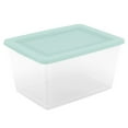 thumbnail image 7 of Sterilite 58 Qt Storage Boxes, Clear Plastic Containers with Snap Lids, Set of 16, Mint, 7 of 7
