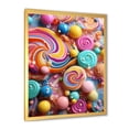 thumbnail image 2 of Designart "Elegance of Colorful Sweet Pop Candy" Fashion Framed Wall Art - Glam Pink Pop Art Living Room Framed Canvas Art, 2 of 6