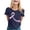 #220-Navy, variant on Ounisa Breast Cancer Shirt for Women Pink Ribbon T-Shirts Graphics Support Cancer Shirts Rainbow Casual Tee Tops