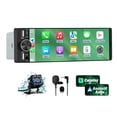 thumbnail image 1 of Pyniro 6.36" Single Din Car Stereo with Wireless CarPlay & Android Auto, IPS Touchscreen Head Unit with Backup Camera/External Mi, 1 of 8