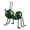 A002- Green, variant on Creative Home Iron Ant Decor, Green Painted Surface with Cartoon - like Design, for Living Room, Bedroom, Office, Patio Decoration, Indoor Outdoor Display
