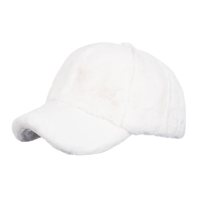HVOBTTY Chapeau Chaud en Molleton Décontracté pour Hommes et Femmes, Chapeaux Réglables de Mode pour Dames, Couleur Unie, Blanc