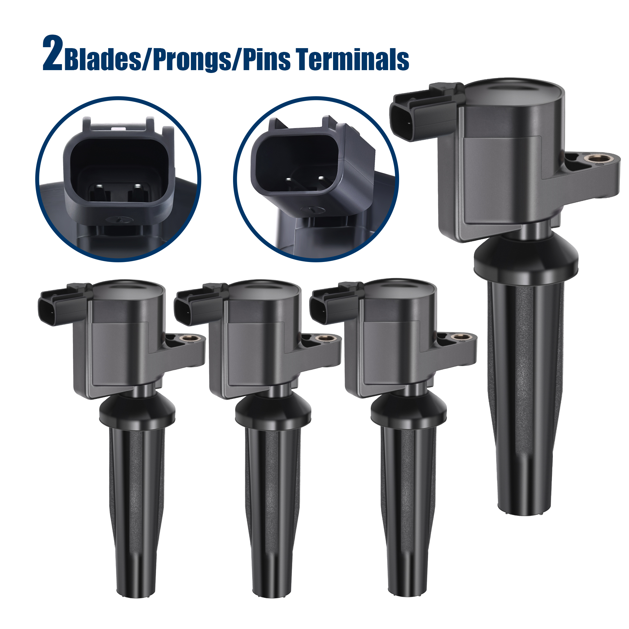 Pack of 4 Ignition Coils compatible with Ford ESCAPE FOCUS Mazda TRIBUTE Mercury MARINER 2.0 2.3 DOHC fits DG541 DG507