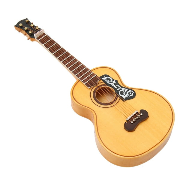 Mini Guitar, Miniature Acoustic Guitar Musical Instrument Tiny Handicraft With Stand For Christmas