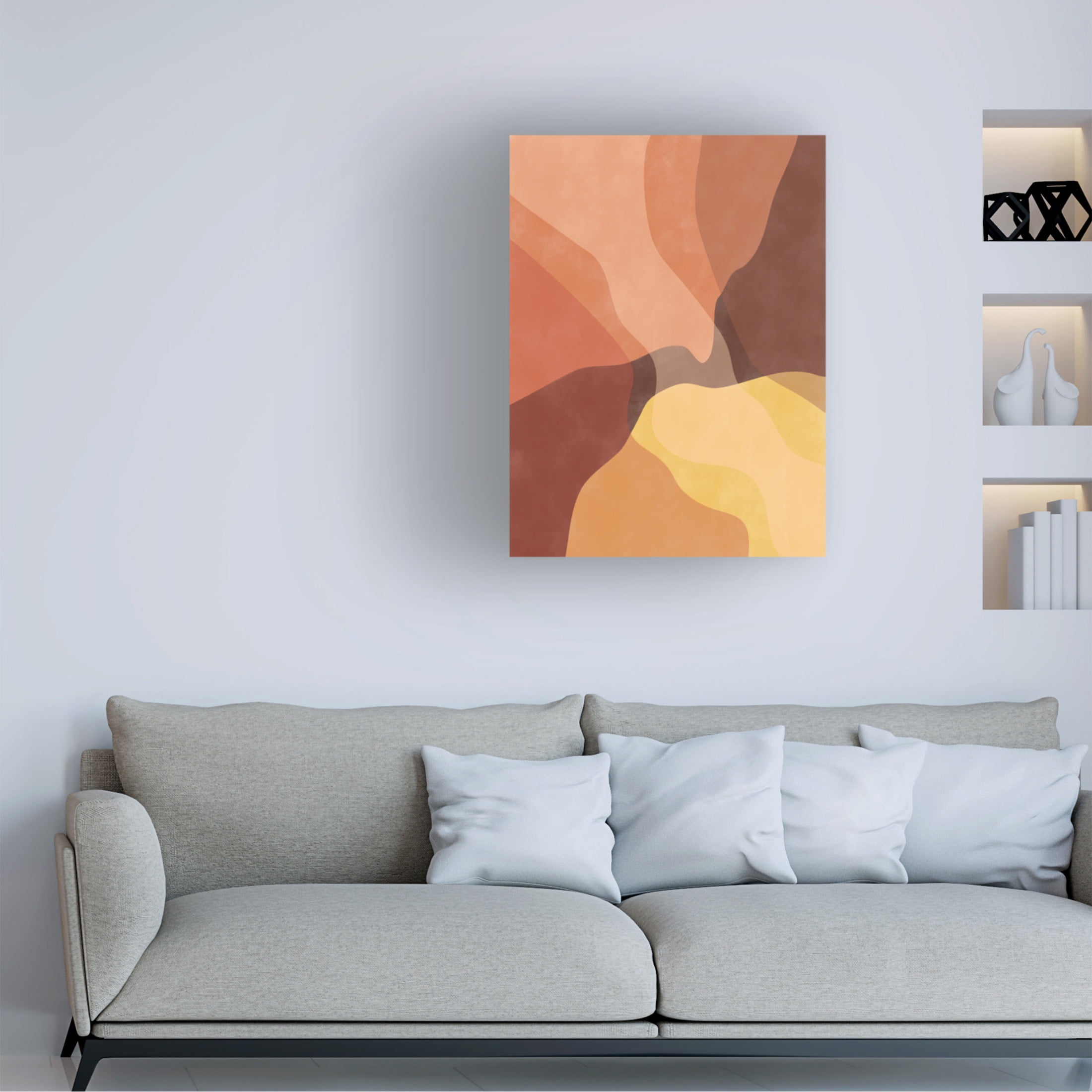 Trademark Fine Art Elena Ristova abstractyellow13 Canvas Wall Art