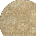 thumbnail image 5 of HomeRoots 603739 8 ft. Khaki & Brown Round Damask Washable Indoor & Outdoor Area Rug, 5 of 5