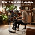 thumbnail image 3 of AODSK Electric Drum Set UAED-500 with Quiet Mesh Heads, 260 Sounds, 30 Drum Kits, USB MIDI,  Headphones, Drumset for Adult Beginner, 3 of 6