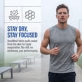 thumbnail image 3 of MANSENHUG Men's 6 Pack Tank Tops Sleeveless Workout Quick Drying Shirts Gym Muscle Shirts Athletic Bodybuilding Tee, 3 of 11
