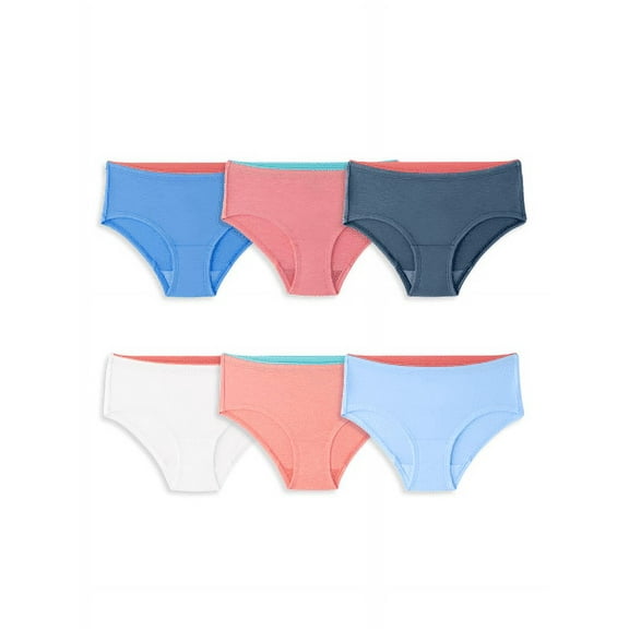 Girls' True Comfort 360 Stretch Hipster Underwear, 6 Pack