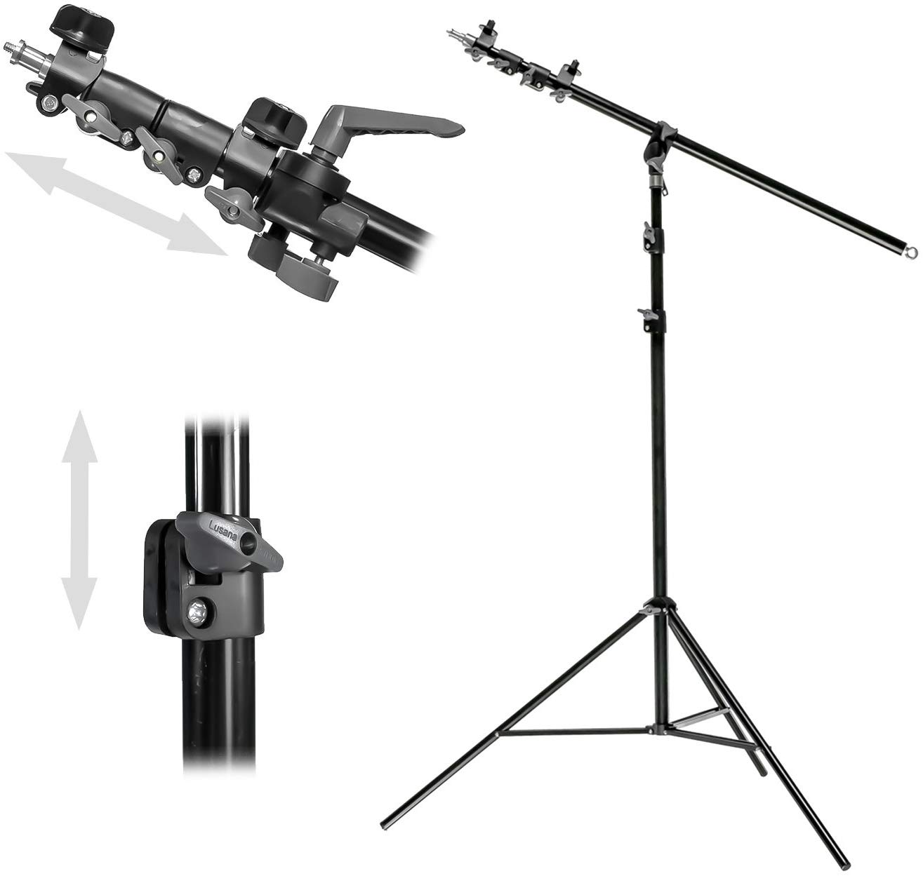LS Photography 20 x 28 Inch Soft Box Lighting Kit with Bulb Socket, Boom Stand and Slope Arm Bar, 1200W Output Softbox Light for Video Camera Photography, Photo Portrait Studio, WMT1189 - image 4 of 7