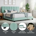 thumbnail image 3 of Reece Channel Stitched Upholstered King Bed, Caribbean Green, by Hillsdale Living Essentials, 3 of 23