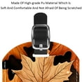 thumbnail image 4 of Square 2Pack PU Leather Maple Leaf Cruise Luggage Tag with Privacy Cover and Name ID Tag for Travel Handbags Backpacks Luggage Tags, 4 of 6