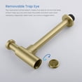 thumbnail image 5 of Kibi USA Bathroom Sink Decorative Round Bottle Trap Brush Gold, 5 of 5