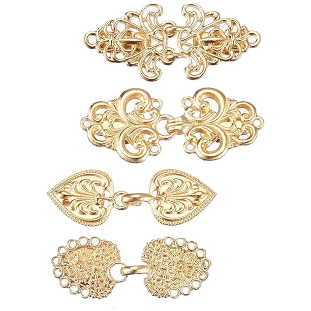 4 piezas suéter chal boca clips cárdigan collar clips aleación oro Yuyangstore
