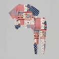 thumbnail image 5 of CCRFTGI 4th of july Outfits for Child Girls 10-12 Patriotic 2 Piece Outfits American Flag Stars Striped Short Sleeve T-Shirts and Elastic Waist Pants Freedom Clothing Sets Red 9-10 Years, 5 of 5