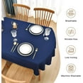 thumbnail image 5 of Oval Tablecloth 54"X72" Inch Polyester Fabric Table Cloth Solid Navy Heavy Duty Table Cover Washable for Dinning Kitchen Home Party, 5 of 6