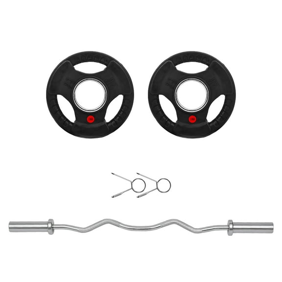 FlexWave 2-Inch Olympic Cast Iron Weight Plates，Multiple Sizes & Set Options, for Strength Training & Weightlifting