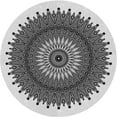 thumbnail image 1 of Ahgly Company Machine Washable Indoor Round Transitional Light Black Area Rugs, 7' Round, 1 of 7