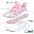 thumbnail image 4 of Kushyshoo Kids Sneakers Sparkly Pink Running Tennis Athletic Shoes for Girls Size 3 For Big Kids, 4 of 5