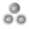 thumbnail image 4 of ziyahi Miroir Rond Suspendu Décoration de Commode à la Maison Miroirs en Forme Fleur Argent Mural en Forme de Fleur Argent 25cm, 4 of 6