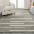 thumbnail image 4 of JONATHAN Y MOROCCAN HYPE 5 x 8 Area Rug, Alaro Berber Stripe Shag - Gray/Ivory, MOH402B-5, 4 of 9