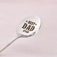 thumbnail image 4 of Best DAD Ever Spoons Gifts Birthay Fathers Day Gift Idea Dad Cereal Peanut Butter Spoons - Gift from Son Daughter Engraved Tablespoon Long Handle Spoon 7-Inch Ice Cream Shovel, 4 of 6