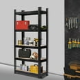 Sturdy and Durable Black Heavy Duty Metal Garage Storage Shelves