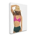 thumbnail image 3 of Stupell Industries Summer Beach Girl In Sun Hat Coastal Painting Gallery Wrapped Canvas Print Wall Art, 3 of 5