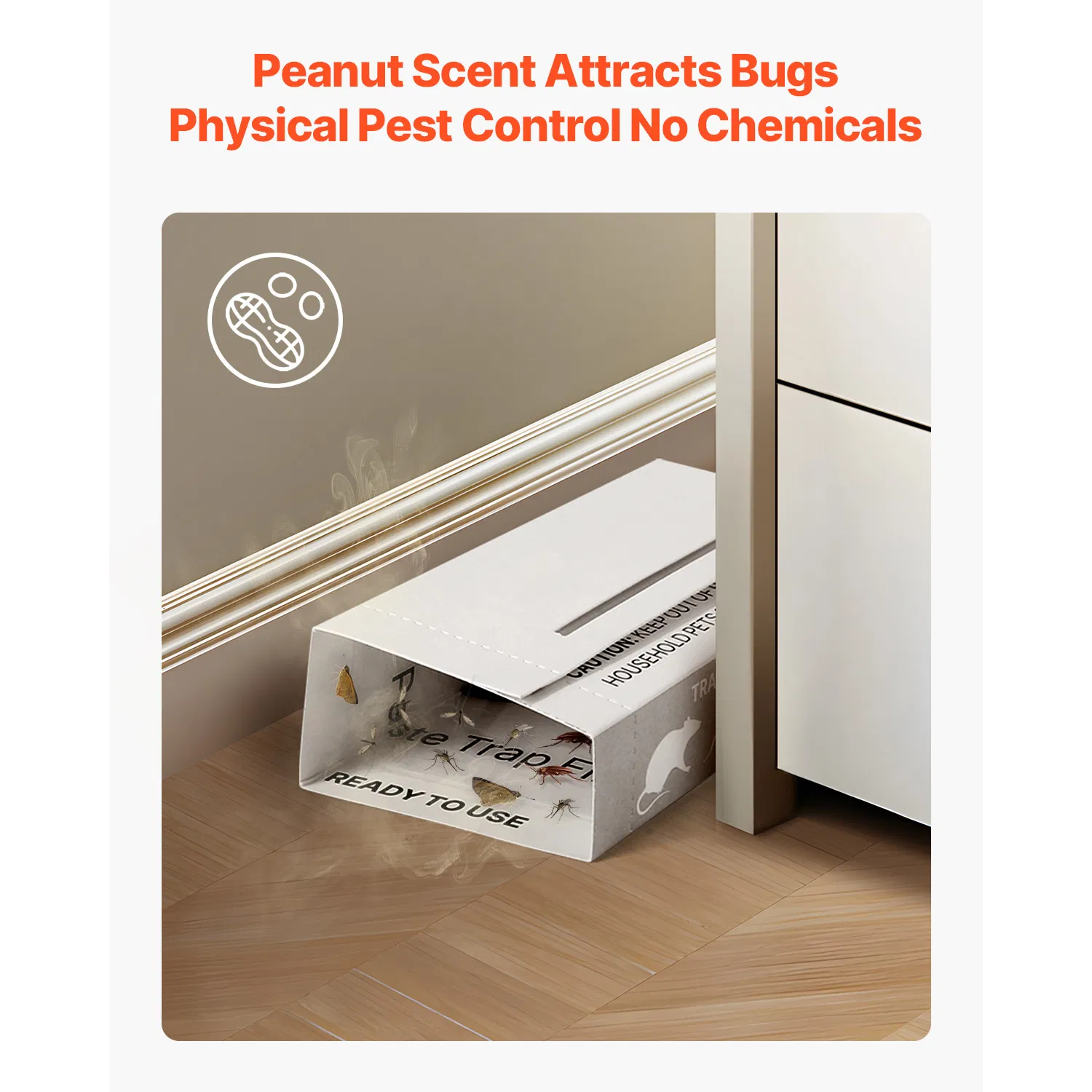 36 Pack Insect Glue Traps with Peanut Scent-Foldable Sticky Pest Control Boards for Indoor Use,Effective Against Bugs,Ants,Roaches,Spiders,and Centipedes
