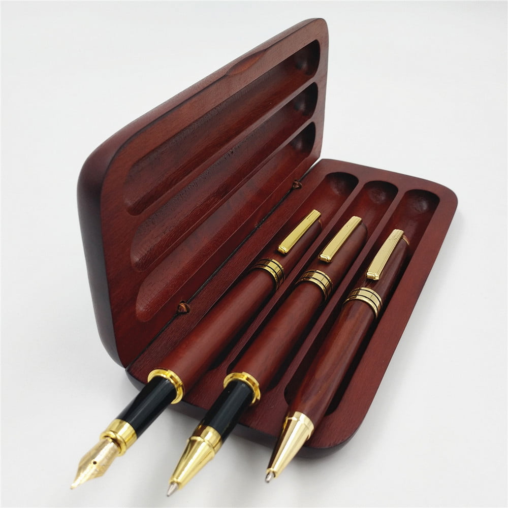 Feather Quill Pen Set Wooden Calligraphy Set Metal with Ink Vintage Writing Feather Dip Pen Gift Set Calligraphy Pen Kit 