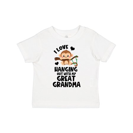 

Inktastic Monkey I Love Hanging out with My Great Grandma Gift Toddler Boy or Toddler Girl T-Shirt