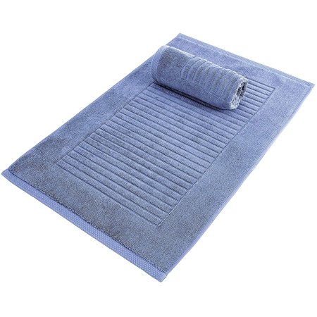 - Luxury Ribbed Bath Mat , 100% Cotton, Soft and Thick Floor for Bathroom, Brampton Collection, 2-Piece Set - 20 x 33 Inches ()