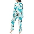 thumbnail image 3 of White Mark Fashion's Printed Satin Pajama Set, 3 of 6