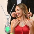thumbnail image 3 of Glow in The Dark Egg Tear Glowing Collar Glow in The Dark Tear Drop Necklace Dainty Necklace, 3 of 5