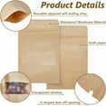 thumbnail image 5 of 100Pcs Paper Ziplock Bags Small Seed Bags with Window Resealable BurlyWood Frosted Rectangle Envelop Kraft Zip Lock Heat Seal Packet Pouches for Flower Vegetable Seed Food Storage Party Favor for DIY, 5 of 5