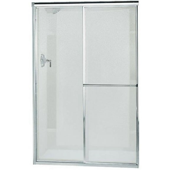 Sterling 5960-44 Deluxe 65-1/2" High X 44" Wide Sliding Pebbled Glass Framed Shower Door -