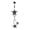 Black, variant on Sparkle Shooting Stars 14G Surgical Steel Belly Button Ring, Light Pink