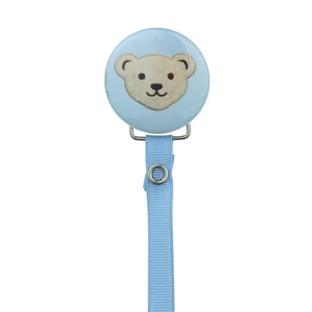 Teddy Bear Face Pacifier Clip