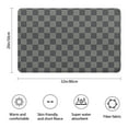 thumbnail image 3 of Dark Gray and Light Gray Checkered Pattern Bathroom Rugs Mat,Non Slip Microfiber Bathroom Rug,Rubber Backing,Soft Bathroom Mats for Bathroom Floor,Tub and Shower,20x32in(50x80cm), 3 of 5