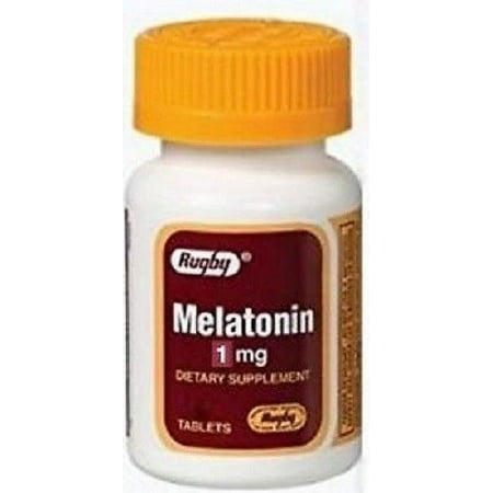 Rugby Melatonin Tablets, 1 mg, 90 Count