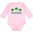 thumbnail image 3 of Inktastic Boston Irish Boys or Girls Long Sleeve Baby Bodysuit, 3 of 5