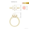 thumbnail image 5 of ANGARA 9mm Freshwater Cultured Pearl Solitaire Ring in 14K Yellow Gold for Women, Girls Ring Size-10 (Stone Grade: AA-Better) June Birthstone Jewelry Gift for Her Birthday, Wedding, Engagement, 5 of 11