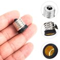 thumbnail image 1 of REOFLYUP Lamp Base Socket Converter 8 Pcs Light Bulb Socket Converters Silver Plastic Garage Use, 1 of 6