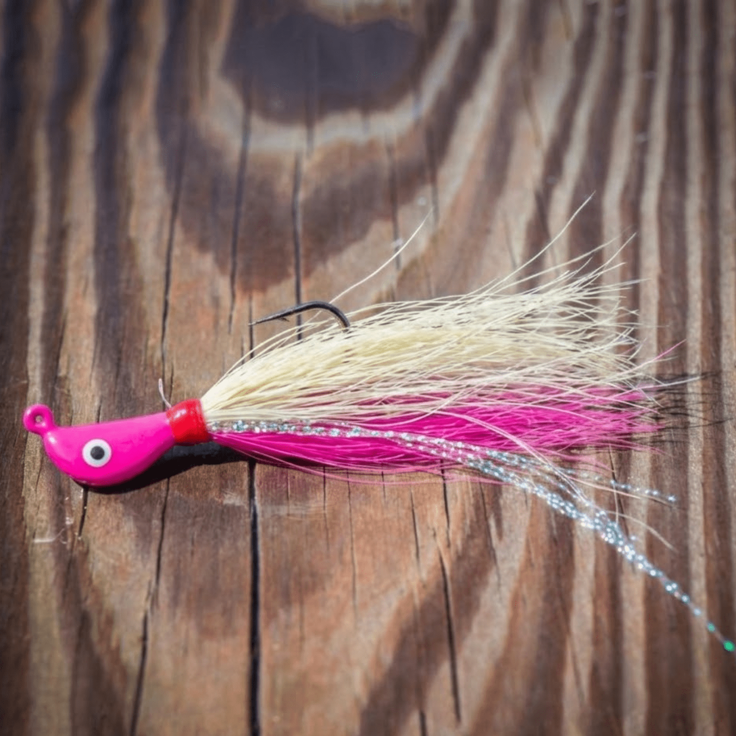 Buccaneer Saltwater Skimmer Jig Fishing Lure 1/4 oz Pink and White